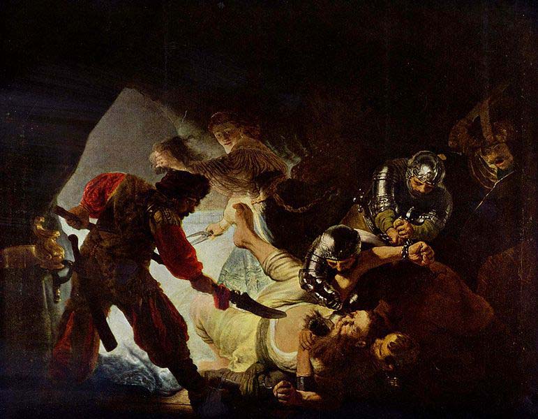 REMBRANDT Harmenszoon van Rijn The Blinding of Samson,